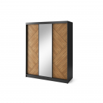 Peegliga riidekapp Marrphy III 60x180x220 cm Puit