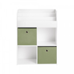 Laste raamaturiiul 34x80x60 cm valge-roheline MDF