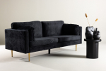 Boom kolmekohaline diivan 203x90 must sametkate