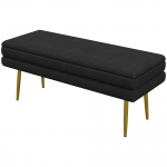 Istepink 79.5x37.5x43 cm Must sametviimistlusega hoiupink