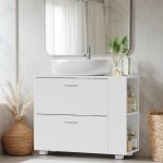 Valamukapp sahtlitega 30 x 80 x 64 cm Pilvevalge MDF