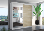 Liugustega Riidekapp OLIVER 200 200x215x58 Valge