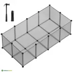 Koera aedik 143 x 73 x 46 cm hall PP paneelid ABS liited