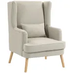 Accent-tugitool 77 &times; 77 &times; 110 cm beež k&otilde;rge seljatugi