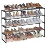 4-korruseline kingariiul kitsas kingade hoiustaja metallist hoiuriiul mahutab 25 kuni 30 paari 30 x 116 x 72 cm must