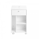 Ratastel abilaud 50x36x62 cm valge