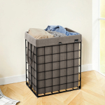 Nurga pesukorv 48x33x58 cm Must Hall
