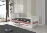 Voodi koos madratsiga CARMEL 104x97x217 cm Valge