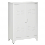 Metallist dokumendikapp 75x33x110 cm valge