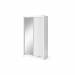 Peegliga liugustega riidekapp Biancco II 120x220x60 cm Valge