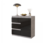 Elutoa kummut Mikel 80x75x35 cm Must