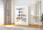 Liugustega riidekapp Murani 150 150x200x58 Valge