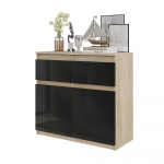 Sahtlitega kummut Noah 80x75x35 Must L&auml;ige