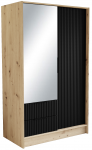 Riidekapp Norel 100 101x200x51 cm Must