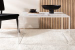 Netz Diivan kohvilaud valge teras 80 x 80 cm riiuliga
