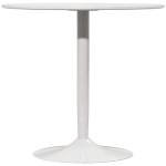 &Uuml;mmargune s&ouml;&ouml;gilaud l&auml;bim&otilde;&otilde;t 80 x 75 cm valge MDF ja teras
