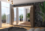 Liugustega riidekapp DIEGO 250 250x215x58 Choco