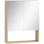 Vannitoakapp seinale 60&times;16,6&times;75 cm pruun peegliga
