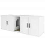 Kinnine kassiliivakast 145 &times; 49 &times; 51 cm valge MDF