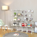 Metallist riiul 123x31x123cm valge