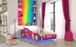 Voodi CAR PINK 160x80 cm Roosa