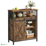 Kummut vintage-pruun-must 70 x 30 x 80 cm magamistuppa