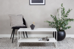 Diivanilaud Staal 43x102 cm valge terasest laud elutuppa