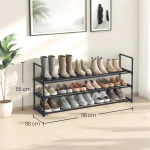 Must jalatsiriiul 30x116x55 cm