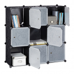 Riiul 95,5 x 95,5 x 32 cm must modulaarne 9-osaline