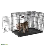 Koera puur XXL 107 x 70 x 78 cm must raudtraadist