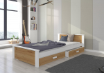 Voodi madratsiga ALDEX 200x90 99x72x208 cm Valge