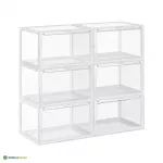 Jalatsikarbid 6 tk 36x28x22 cm valge esiluugiga