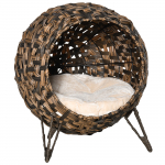 Kassipesa 52x58 cm pruun PE-rattan ja metallraam