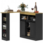 Baarilaud 1875x35x105 cm Must