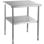Ettevalmistuslaud 76,2 x 76,2 x 91,4 cm roostevaba teras
