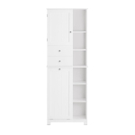 K&otilde;rge vannitoakapp 60x37x171 cm valge pesukorviga