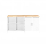 Pikk k&ouml;&ouml;gisaar 170x60x89 cm valge MDF ja metallraam