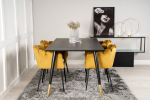 S&ouml;&ouml;gilaua komplekt 180 x 90 cm must-kuldne MDF