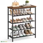 Metallist jalatsiriiul 75 x 30 x 91 cm pruun 5 tasandit