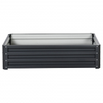 Lillekast 120 x 60 x 30,5 cm hall tsingitud teras