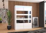 Liugustega Riidekapp FLORENTO 150 150x200x58 cm Valge