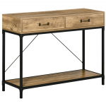 Konsoollaud 100x35x76,5 cm pruun-must 2 sahtlit ja riiul