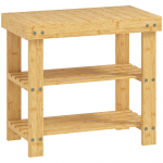 Jalatsiriiul bambusest 50 x 28 x 45 cm istme ja 2 riiuliga