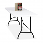 Aialaud kokkupandav 75 x 220 x 68 cm valge 8 inimesele