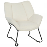 Accent-tugitool 71x73x81 cm valge Sherpa-fliis terasjalad