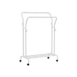 Riidepuu 102,5&times;52,5&times;153,9 cm pilvevalge ratastel