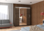 Liugustega Riidekapp DALLAS 180 180x215x58 Pruun