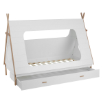 Puidust lastevoodi Tipi 90x200 Valge