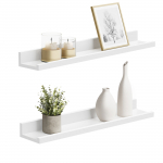 Seinariiulid 2 tk 60x10x5 cm Valge