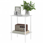 Valge abilaud 40x30x52 cm metallraam 2 tasandit
